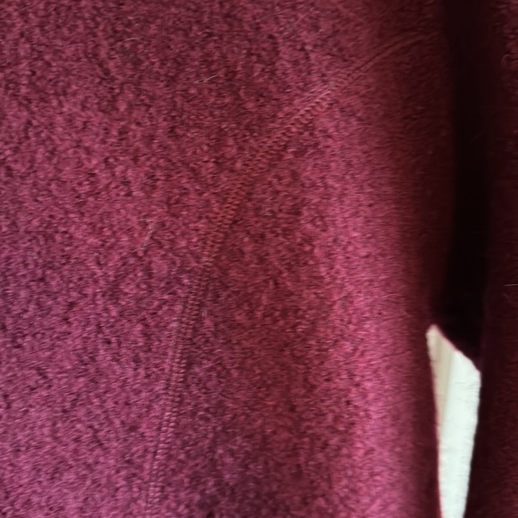 BEAUTY!! 100% wool NWT Bordeaux burgundy zipper cardigan STYLE & CO WOMAN - Picture 10 of 15